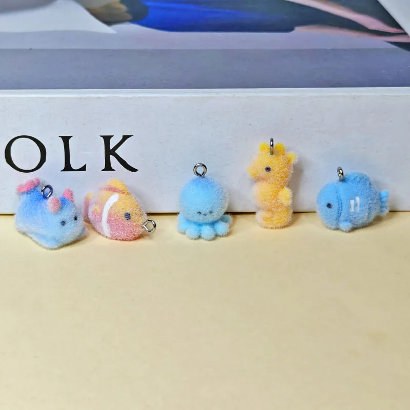 10pcs 3D Flocking Resin Cute Fish Doll Cartoon Animal Charms For Keychain Necklace Earrings Making DIY Jewelry Accessories
10pcs 3D Flocking Resin Cute Fish Doll Cartoon Animal Charms For Keychain Necklace Earrings Making DIY Jewelry Accessories