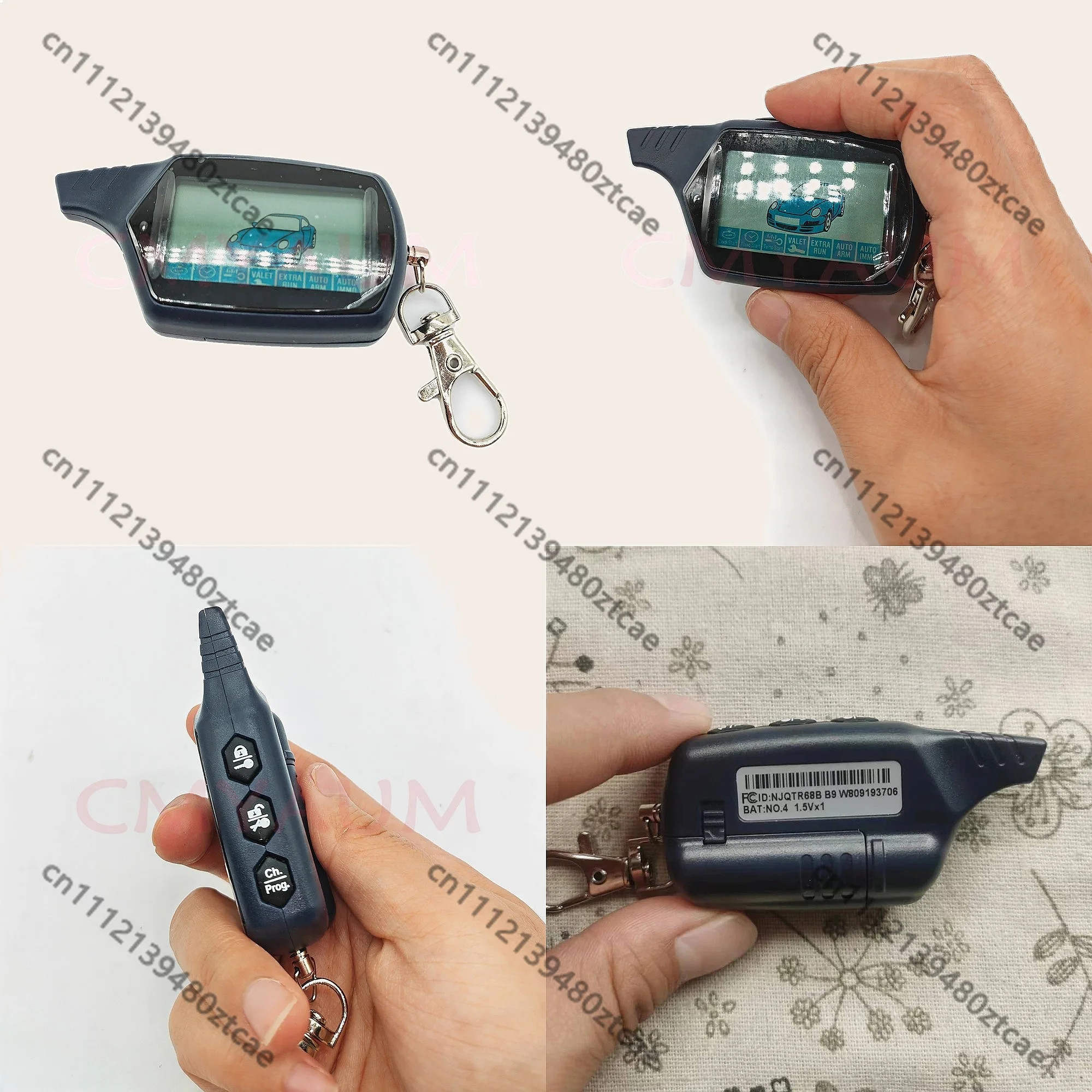 Russian B9 LCD Keychain Remote Control Two Way Car Security System Components
Russian B9 LCD Keychain Remote Control Two Way Car Security System Components