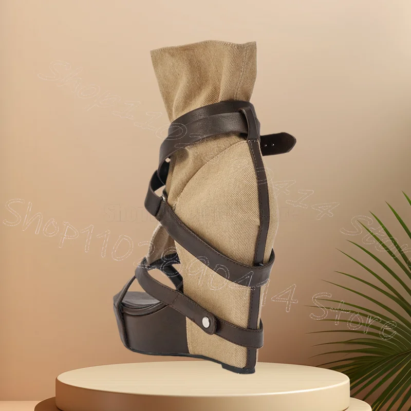 Brown Alligator Belt Fastener Platform Sandals Buckle Strap Women Shoes Wedges Heel Party Feast Dating 2026 Zapatos Para Mujere
Brown Alligator Belt Fastener Platform Sandals Buckle Strap Women Shoes Wedges Heel Party Feast Dating 2026 Zapatos Para Mujere