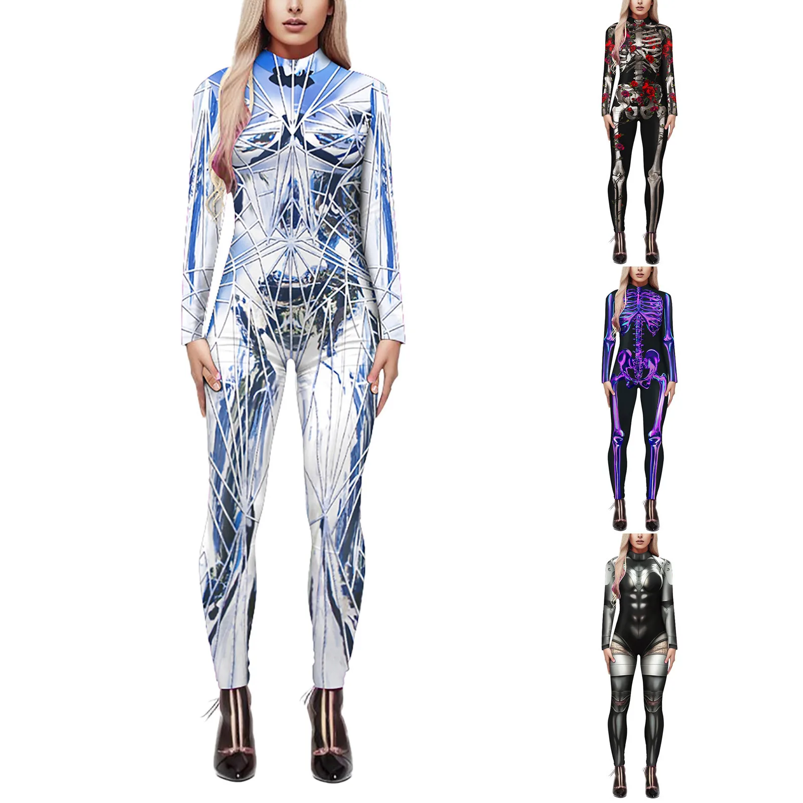 Women's Role-Playing Bodysuit Sexy 3D Printed COS Clothing For Women Round Neck Long Sleeved Long Pant Tight Fitting Jumpsuit
Women's Role-Playing Bodysuit Sexy 3D Printed COS Clothing For Women Round Neck Long Sleeved Long Pant Tight Fitting Jumpsuit