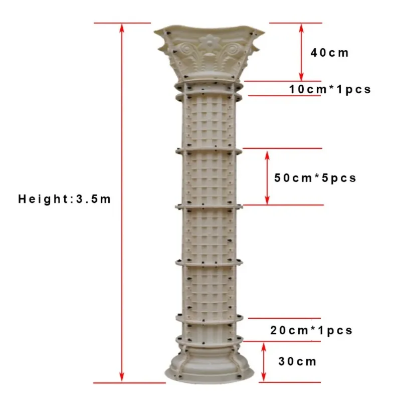 Top Concrete Column Mould Casting Roman Column Mould Building Outdoor Decoration ABS Plastic
Top Concrete Column Mould Casting Roman Column Mould Building Outdoor Decoration ABS Plastic