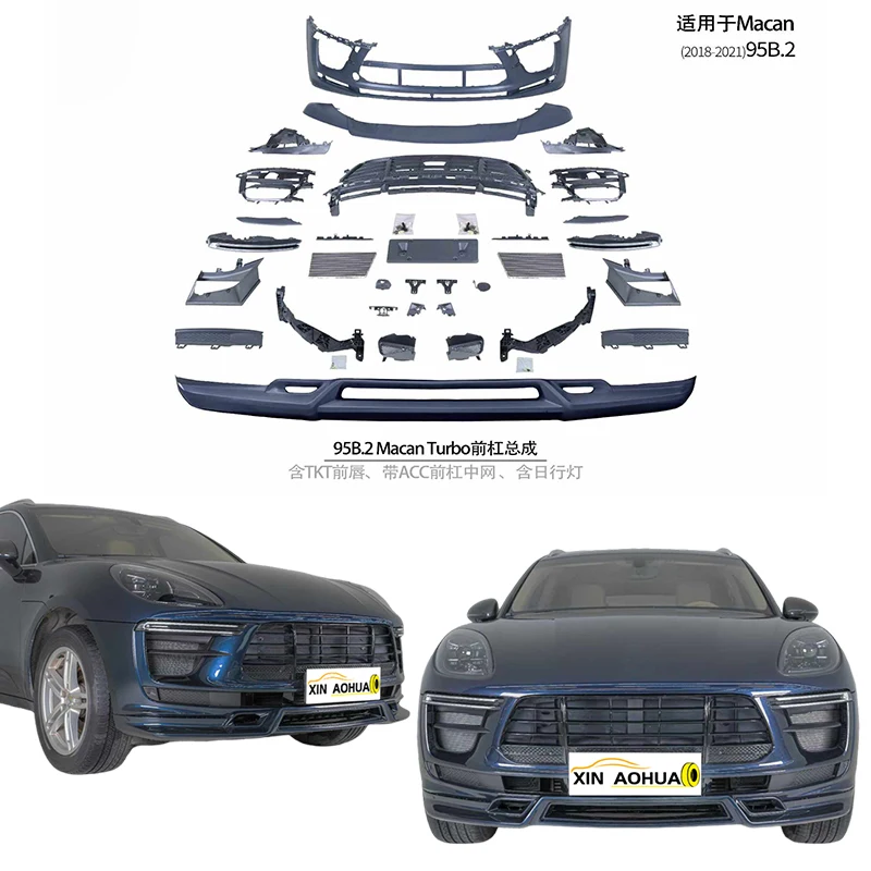 For Porsches Macan 2018-21 TURBO Front Bumper TKT Front Lip with ACC Medium Net Day Running Light High Quality Easy Installation
For Porsches Macan 2018-21 TURBO Front Bumper TKT Front Lip with ACC Medium Net Day Running Light High Quality Easy Installation