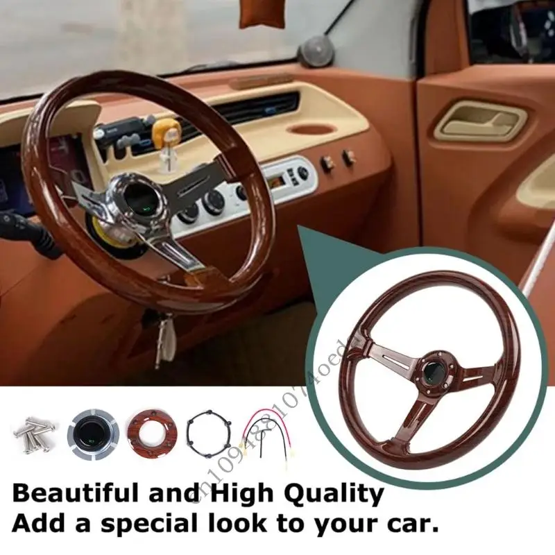 0XXC 345mm Grip Ergonomic Racing Steering Wheel ABS Walnut Texture Car Inner Upgraded
0XXC 345mm Grip Ergonomic Racing Steering Wheel ABS Walnut Texture Car Inner Upgraded