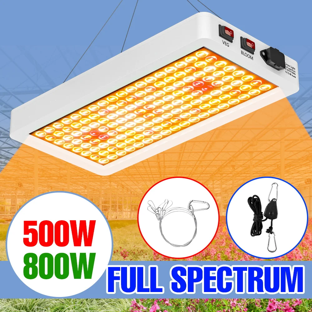 800W LED Full Spectrum Grow Light 220V Hydroponics Plant Cultivation Lamp Greenhouse Succulent Flower Vegetables Fill Lighting
800W LED Full Spectrum Grow Light 220V Hydroponics Plant Cultivation Lamp Greenhouse Succulent Flower Vegetables Fill Lighting