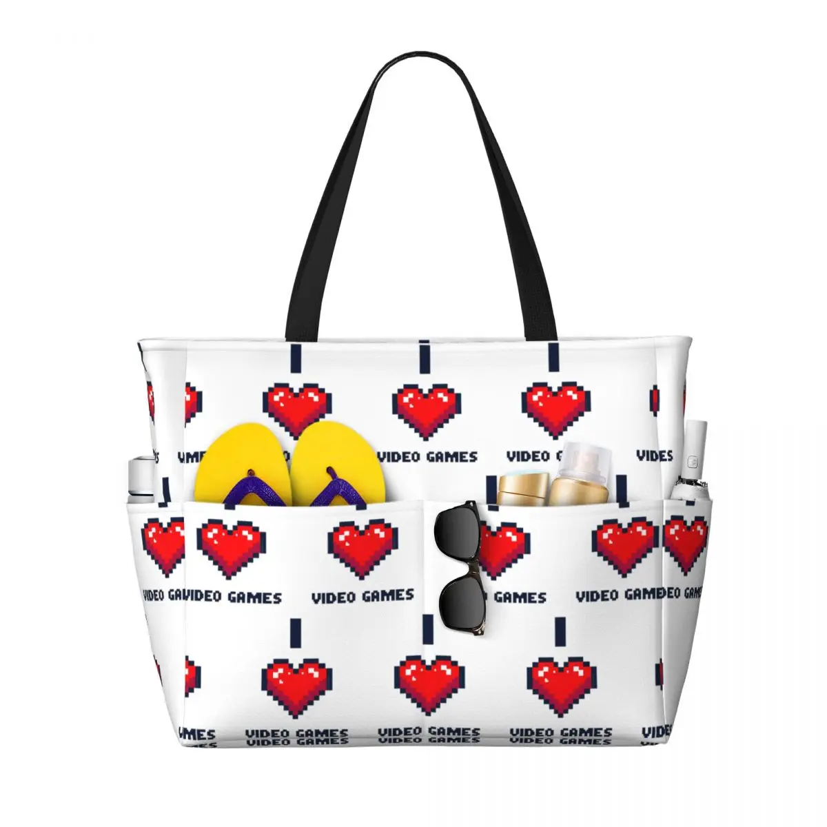 I Heart Video Games Beach Tote Bag Sport Gym Yoga Duffle Large Tote Bag Women Travel Bag Fitness bag
I Heart Video Games Beach Tote Bag Sport Gym Yoga Duffle Large Tote Bag Women Travel Bag Fitness bag