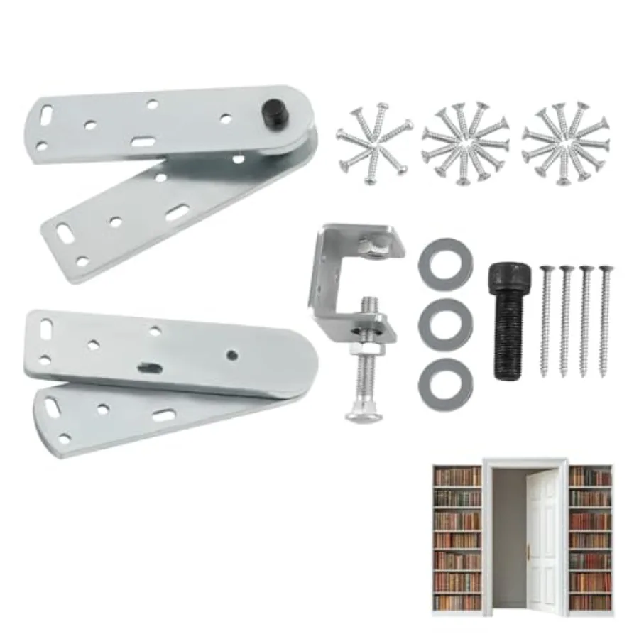 Hidden Bookcase Door Secret Door Pivot Hinge Kit for Max 500 lb Heavy Duty Hidden Secret Doors H-KIT
Hidden Bookcase Door Secret Door Pivot Hinge Kit for Max 500 lb Heavy Duty Hidden Secret Doors H-KIT