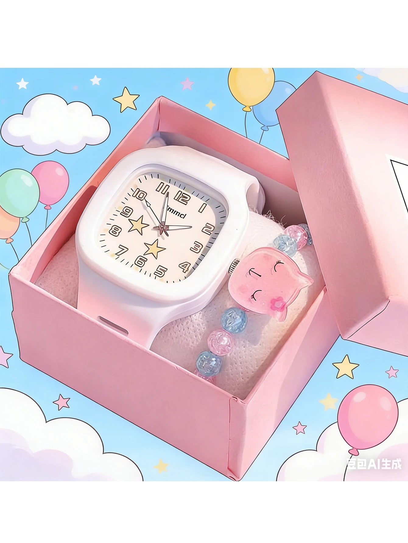 Cute Star Kids Analog Watch Gift Set, Soft Silicone Strap + Cartoon Bracelet, Perfect Birthday Gift for Little Girls
Cute Star Kids Analog Watch Gift Set, Soft Silicone Strap + Cartoon Bracelet, Perfect Birthday Gift for Little Girls