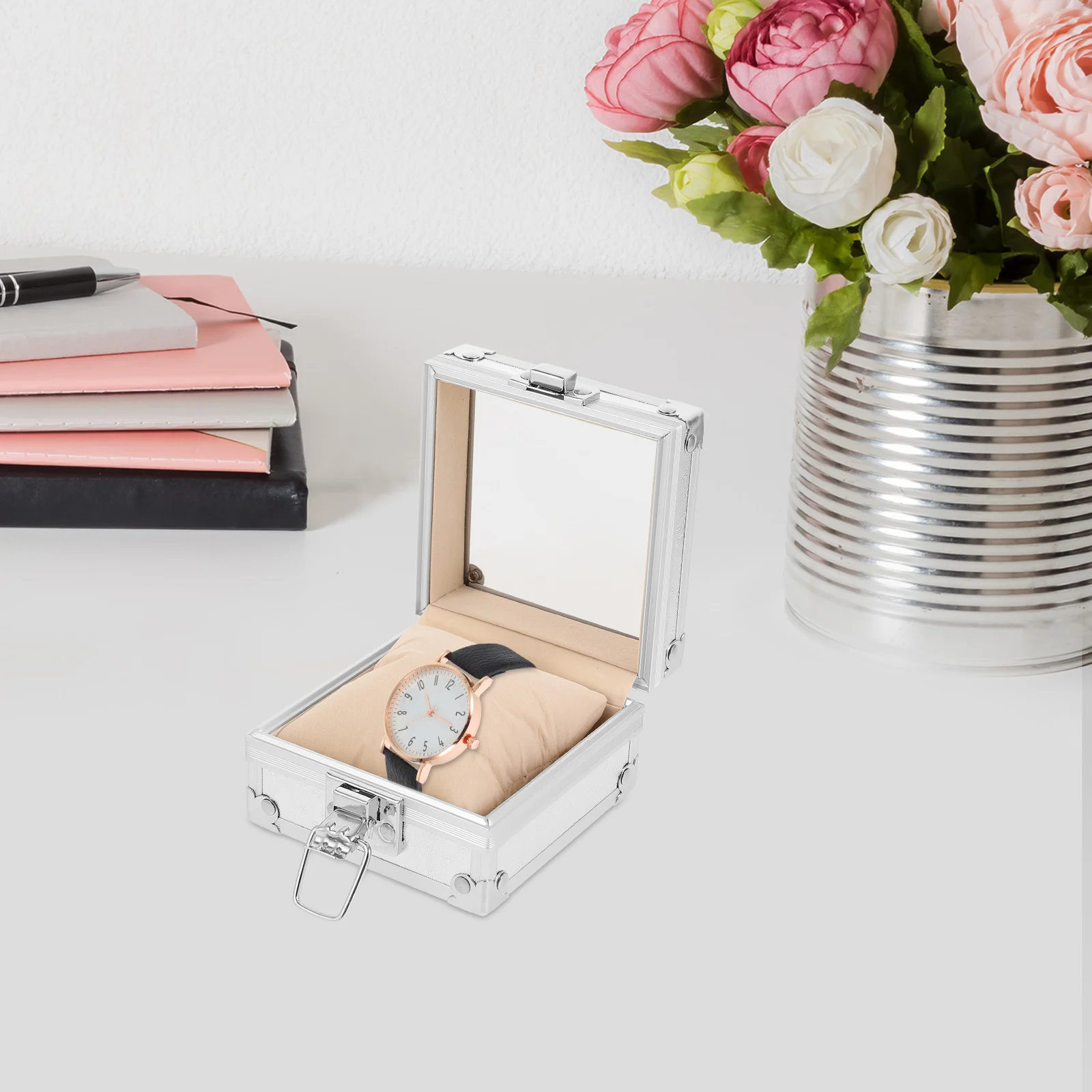 Fashion Watch 9.5x9.5x5.5cm Transparent Lid Elegant Watch Holder Design Storage ganizer Case for Desk Travel Men Women
Fashion Watch 9.5x9.5x5.5cm Transparent Lid Elegant Watch Holder Design Storage ganizer Case for Desk Travel Men Women