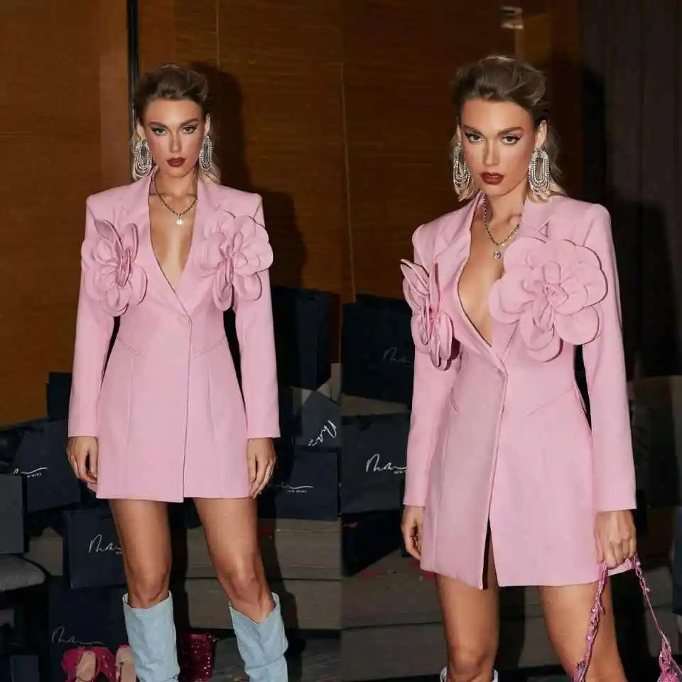 Fashion Women's Suit 1 Piece Jacket Peaked Lapel Hand Made Flowers One Button Lady Business Occasion Daily Party Customized
Fashion Women's Suit 1 Piece Jacket Peaked Lapel Hand Made Flowers One Button Lady Business Occasion Daily Party Customized