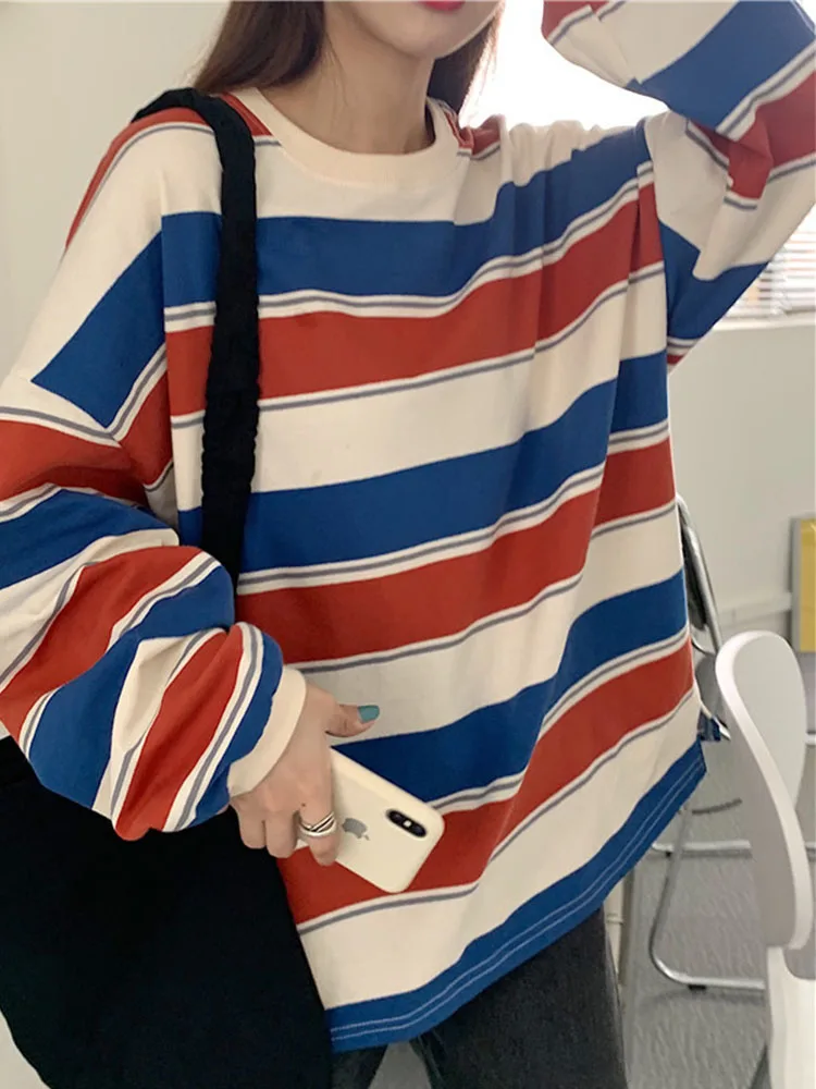 Autumn Hoodies Striped Sweatshirt Women Harajuku Pullovers Korean Fashion Couples Matching Long Sleeve Tops Streetwear
Autumn Hoodies Striped Sweatshirt Women Harajuku Pullovers Korean Fashion Couples Matching Long Sleeve Tops Streetwear
