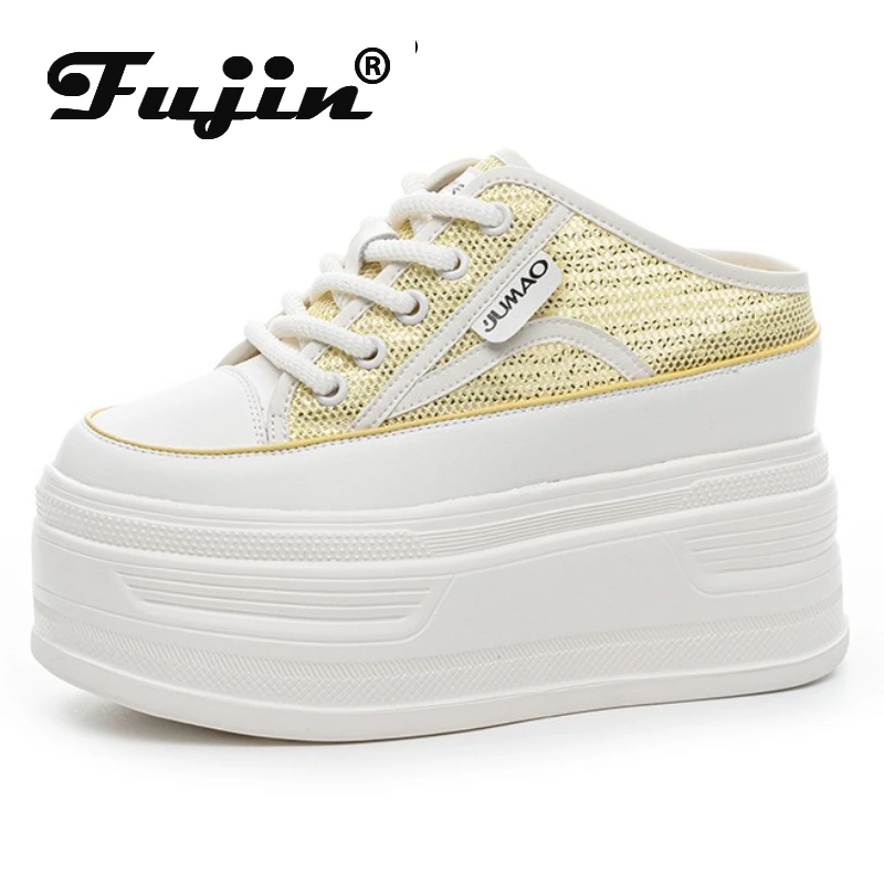 Fujin 12 см синтетическая обувь с воздушной сеткой, модные дышащие женские туфли-лодочки на танкетке, массивные кроссовки на платформе, летние полые тапочки
Fujin 12 см синтетическая обувь с воздушной сеткой, модные дышащие женские туфли-лодочки на танкетке, массивные кроссовки на платформе, летние полые тапочки