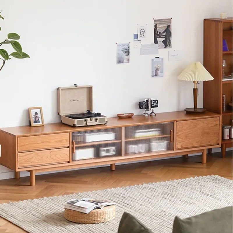 Nordic solid wood TV cabinet coffee table combination, simple and modern cherry wood Japanese-style TV cabinet
Nordic solid wood TV cabinet coffee table combination, simple and modern cherry wood Japanese-style TV cabinet