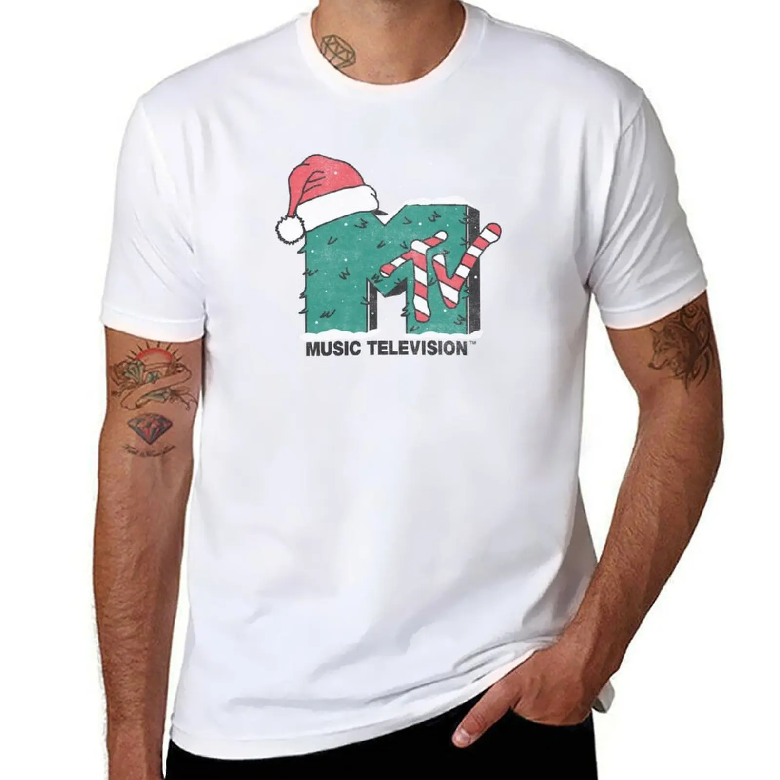 MTV Vintage Christmas Tree And Candy Cane Logo T-Shirt t shirts for man cotton soft funny t shirts man T-Shirt
MTV Vintage Christmas Tree And Candy Cane Logo T-Shirt t shirts for man cotton soft funny t shirts man T-Shirt