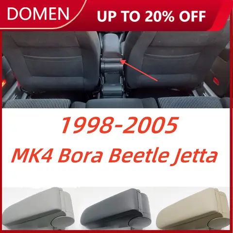 For Volkswagen Golf 4 MK4 Bora Jetta Beetle 1998-2005 Automotive Center Control Leather Storage Armrest Box Assembly