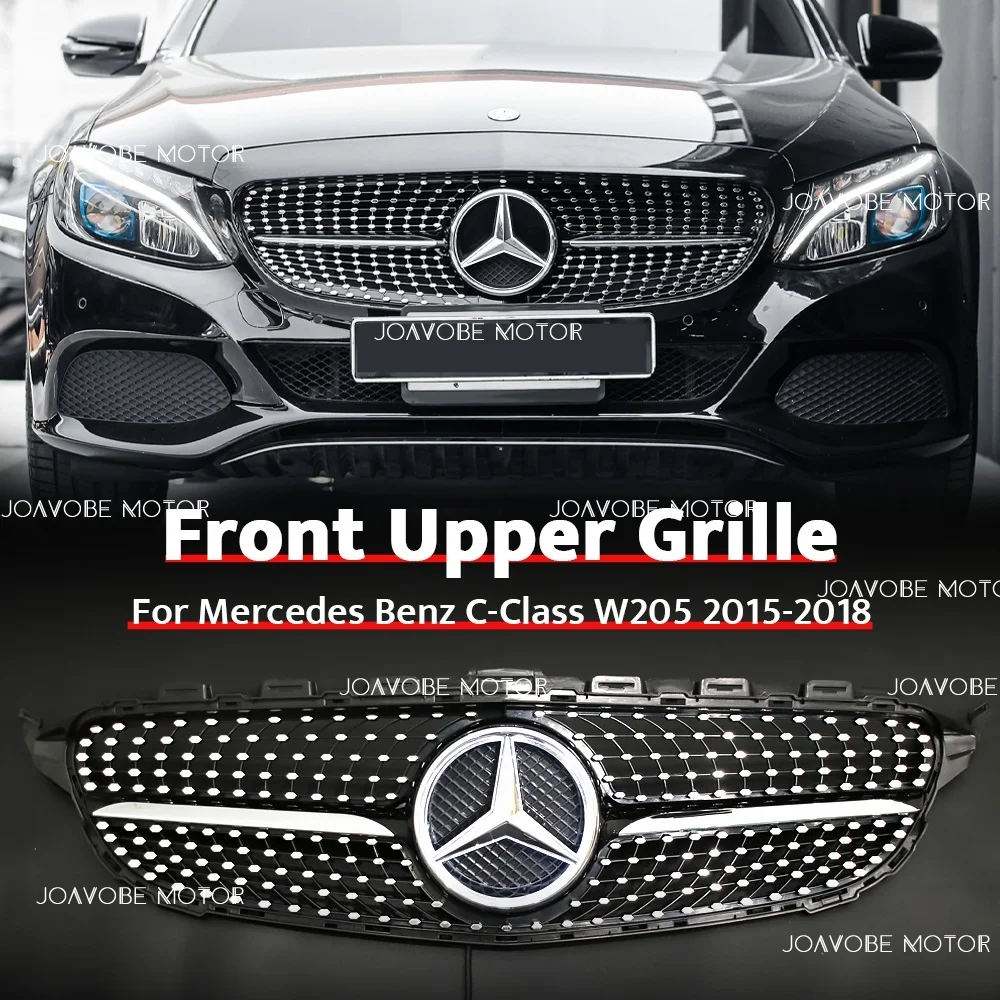 Передняя решетка в стиле хромированных черных бриллиантов с серебряной светодиодной эмблемой для камеры Mercedes Benz C-Class W205 S205 C205 A205 15-18 W/O 360
Передняя решетка в стиле хромированных черных бриллиантов с серебряной светодиодной эмблемой для камеры Mercedes Benz C-Class W205 S205 C205 A205 15-18 W/O 360