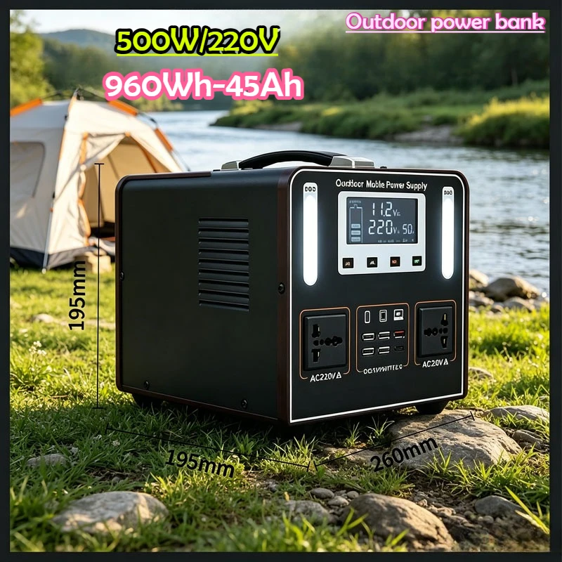 220V LiFePO4 HighPower 500W-1000W Portable Power Station 45Ah Solar Outdoor Mobile Power Supply Home Emergency Energy Storage
220V LiFePO4 HighPower 500W-1000W Portable Power Station 45Ah Solar Outdoor Mobile Power Supply Home Emergency Energy Storage