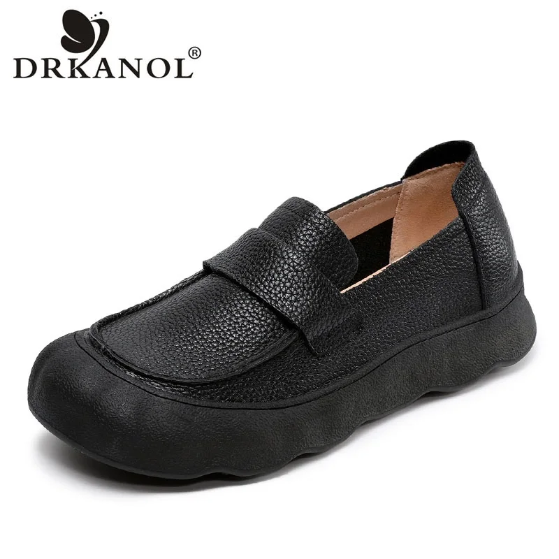 DRKANOL/женские лоферы на плоской подошве, туфли без шнуровки ручной работы в стиле ретро с круглым носком, весенне-осенняя мягкая удобная женская обувь из натуральной коровьей кожи
DRKANOL/женские лоферы на плоской подошве, туфли без шнуровки ручной работы в стиле ретро с круглым носком, весенне-осенняя мягкая удобная женская обувь из натуральной коровьей кожи