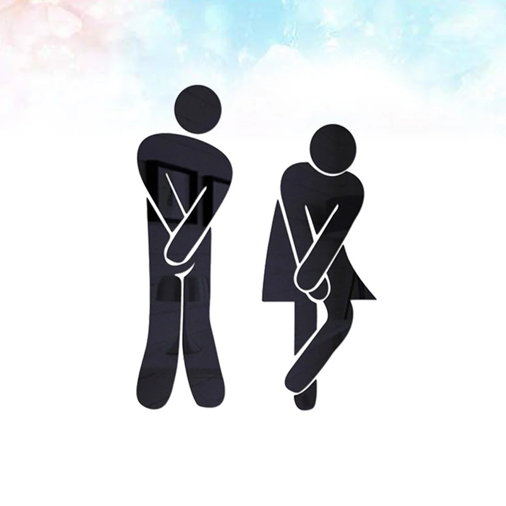 2Pcs Man and Women Toilet Wall Stickers 3D Mirror Finish Decal Reusable Plastic for Home Bathroom Decorative Use
2Pcs Man and Women Toilet Wall Stickers 3D Mirror Finish Decal Reusable Plastic for Home Bathroom Decorative Use