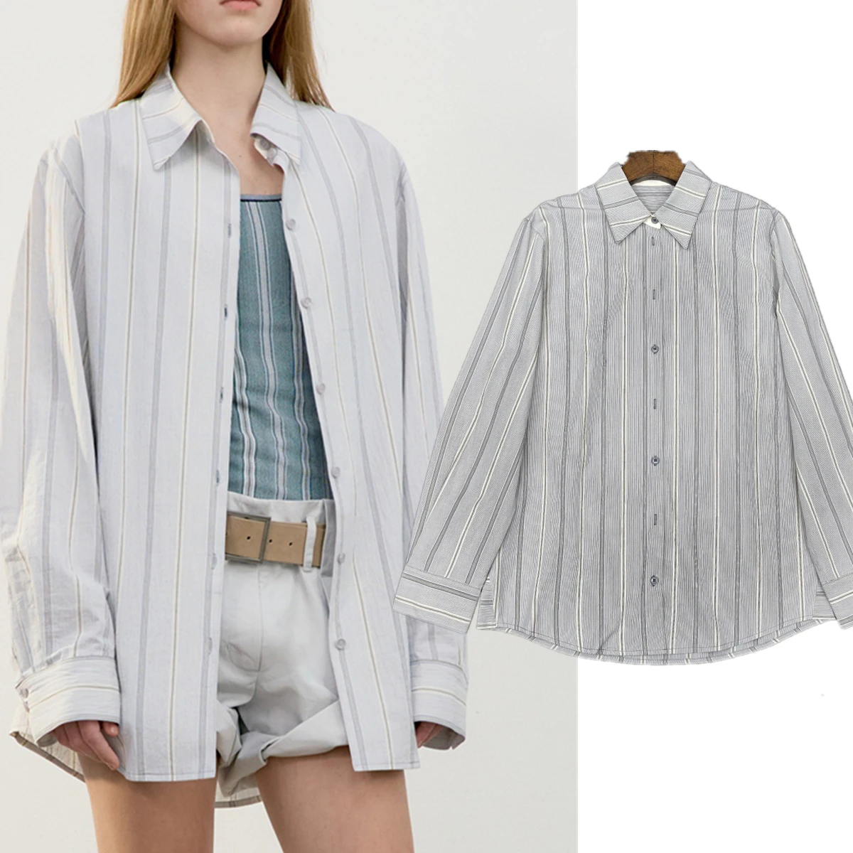 Withered Minimalist Pure Cotton Striped Shirt For Women Summer 2025 Vintage Casual Loose Single Breasted Boyfriend Shirt Top
Withered Minimalist Pure Cotton Striped Shirt For Women Summer 2025 Vintage Casual Loose Single Breasted Boyfriend Shirt Top