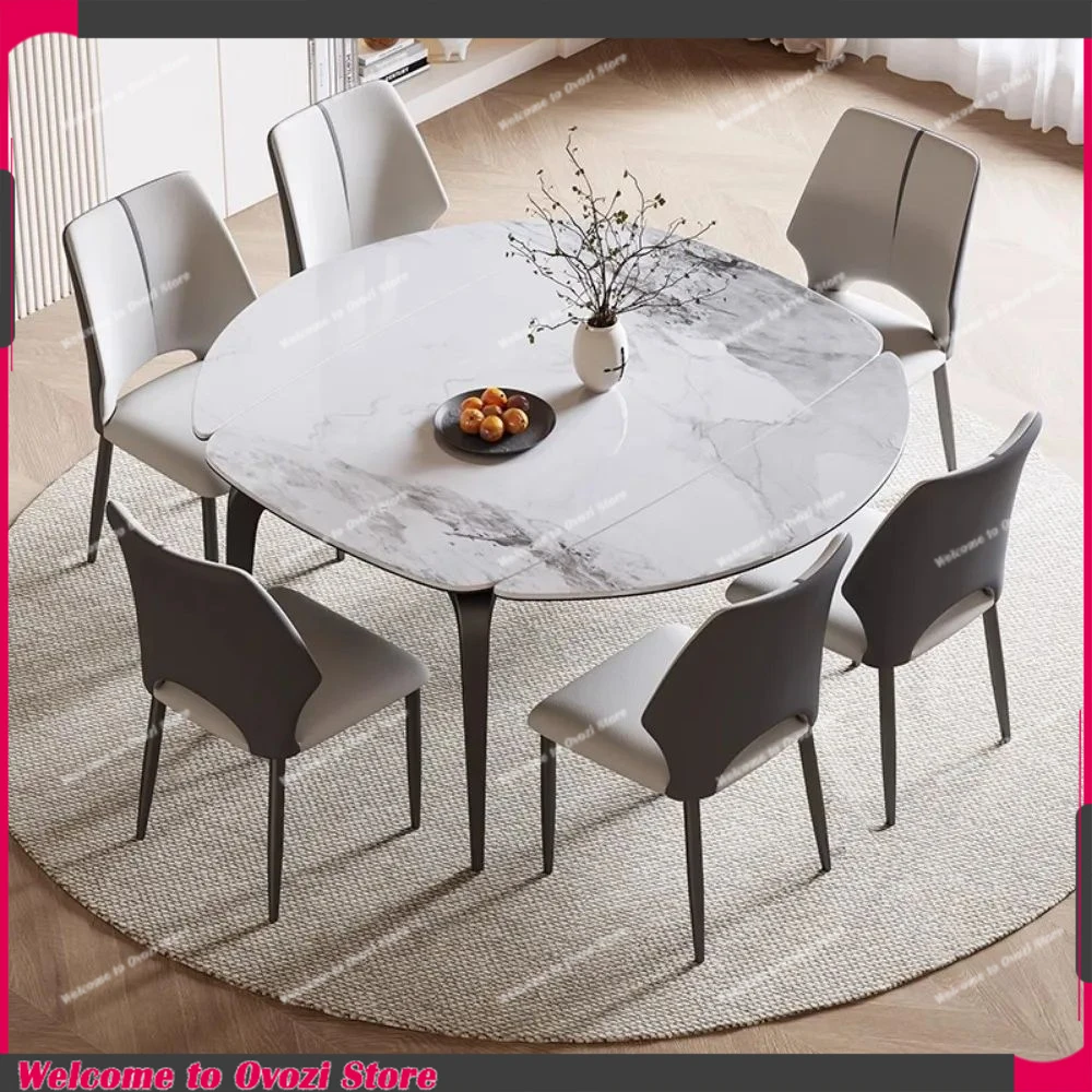 Extendable Organiser Dining Table Luxury Coffee Minimalist Ornament Dining Table Round Design Juegos De Comedor Home Furniture
Extendable Organiser Dining Table Luxury Coffee Minimalist Ornament Dining Table Round Design Juegos De Comedor Home Furniture