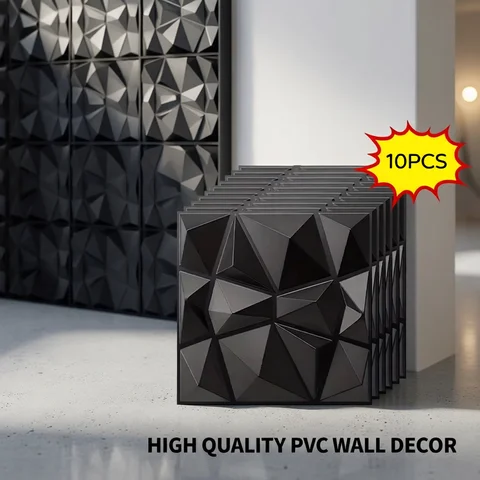 10PCS 30x30cm Wall Sticker 3D Wall Panels Indoor Wall Decoration For Living Room Bedroom Hotel Office Mural Tile-Panel-Mold