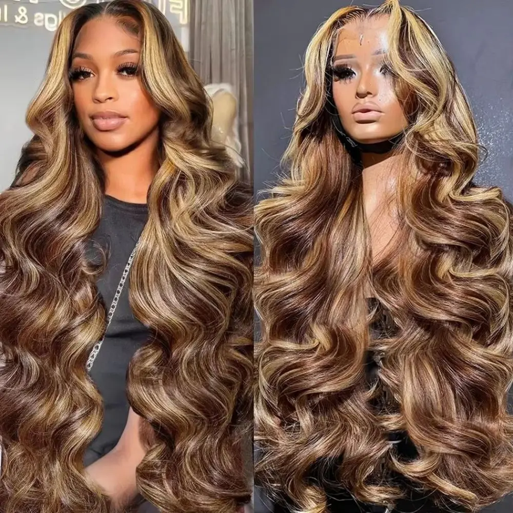 4/27 Highlight 250 Denity Body Wave Wig Human Hair Wig Colored Body Wave 13x4 13x6 HD Transparent Lace Wigs PrePlucked For Women
4/27 Highlight 250 Denity Body Wave Wig Human Hair Wig Colored Body Wave 13x4 13x6 HD Transparent Lace Wigs PrePlucked For Women