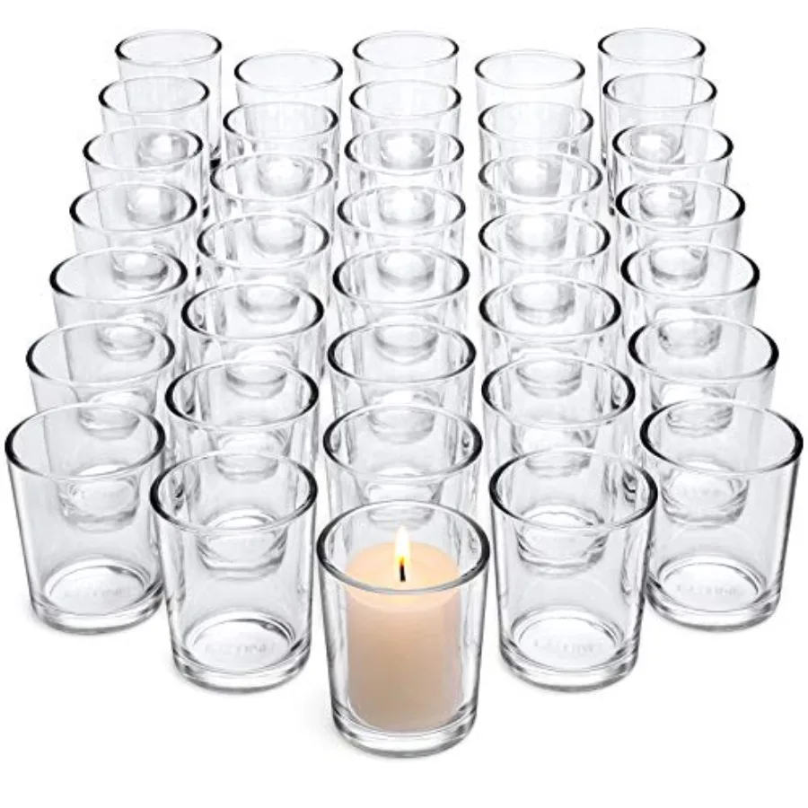 36-Pack Votive Candle Holders - Clear Glass Tea Light Holders - Glass Votive Candle Holder Bulk for Wedding Centerpieces/Home T
36-Pack Votive Candle Holders - Clear Glass Tea Light Holders - Glass Votive Candle Holder Bulk for Wedding Centerpieces/Home T
