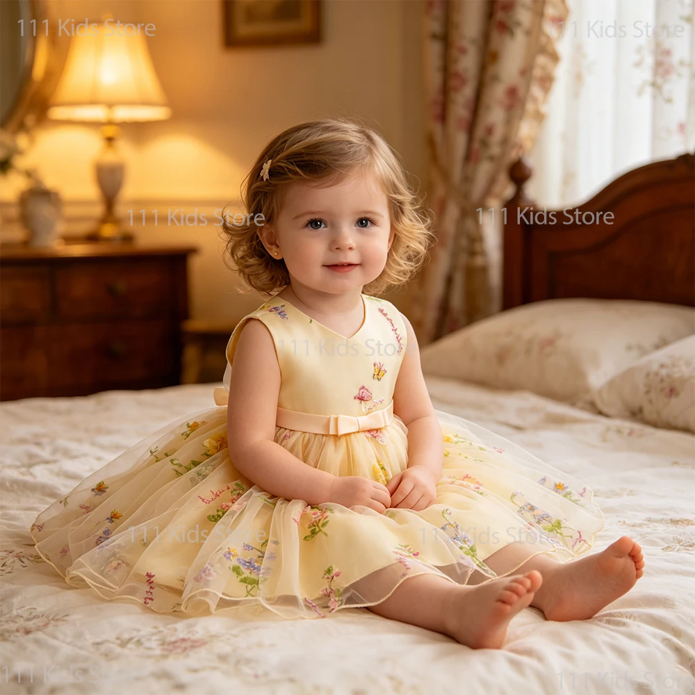 Toddler Girls Summer Dress Floral Embroidery Wedding Dress Baby Sleeveless Princess Dress for Birthday Gift Infant Daily Dress
Toddler Girls Summer Dress Floral Embroidery Wedding Dress Baby Sleeveless Princess Dress for Birthday Gift Infant Daily Dress