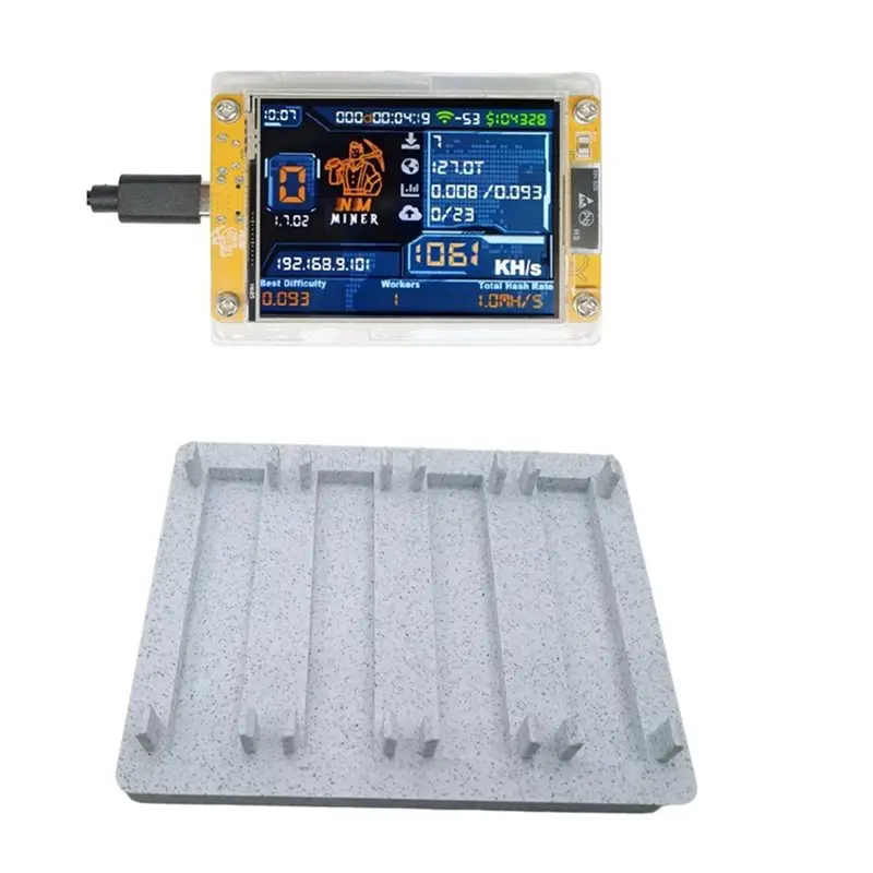 Stand Upgraded 1060KH/S Nerdminer+ 4 Slots Bitcoin Crypto Solo Lottery Miner Smart Display 2.8 Inch Bitcoin Miner
Stand Upgraded 1060KH/S Nerdminer+ 4 Slots Bitcoin Crypto Solo Lottery Miner Smart Display 2.8 Inch Bitcoin Miner