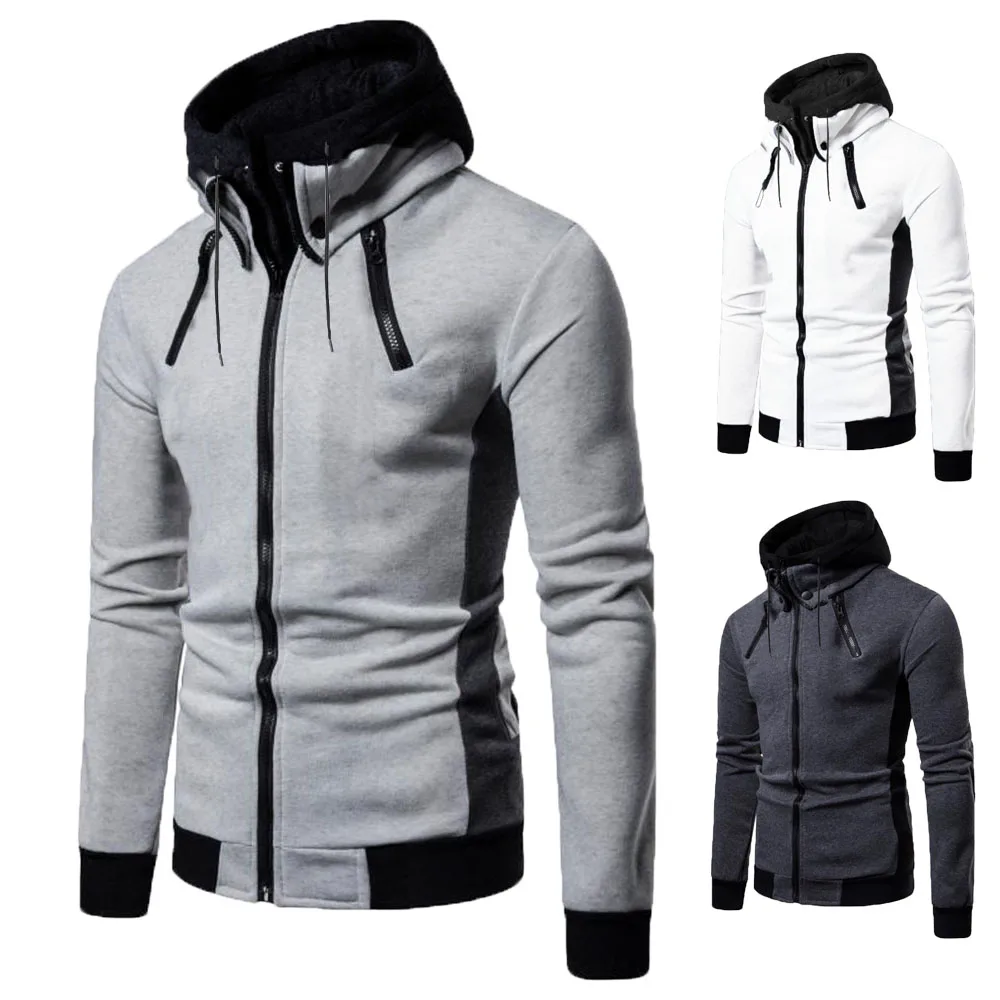 Men's Cardigan Jackets Thicken Fleece Men Autumn Winter Coat Hooded Sweatshirt Zip Up Warm Color Blocking Men's Jackets
Men's Cardigan Jackets Thicken Fleece Men Autumn Winter Coat Hooded Sweatshirt Zip Up Warm Color Blocking Men's Jackets