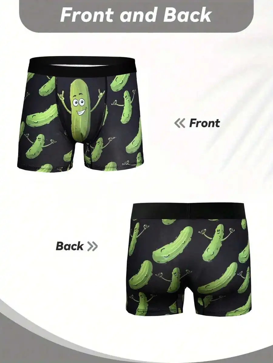 Mens Novelty Cucumber Print Breathable Elastic Waist Boxer Shorts
Mens Novelty Cucumber Print Breathable Elastic Waist Boxer Shorts