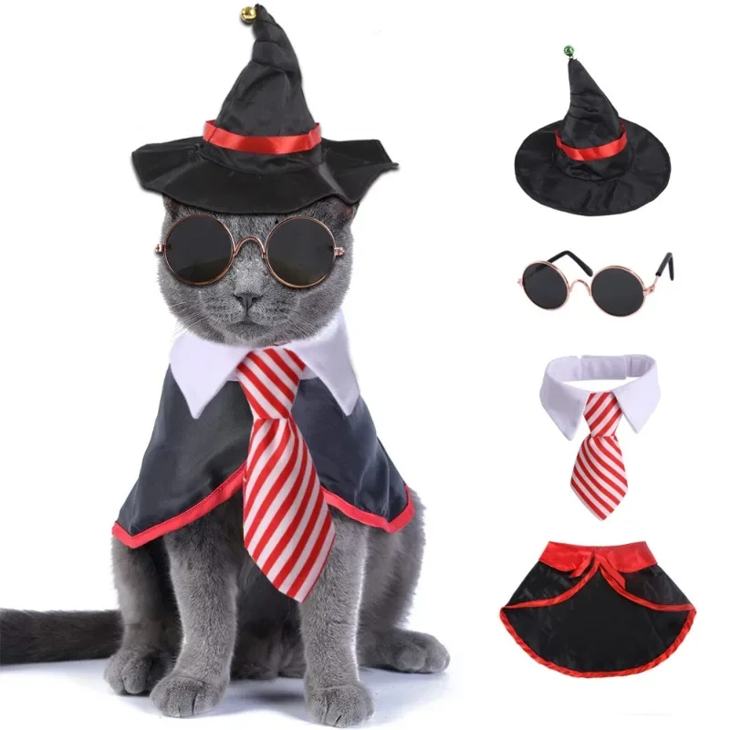 Pet Halloween Cloak Set Cat Dog Bow Tie Cloak Hat Sunglasses Cosplay Costume Halloween Christmas Dress Up Accessories Party Tool
Pet Halloween Cloak Set Cat Dog Bow Tie Cloak Hat Sunglasses Cosplay Costume Halloween Christmas Dress Up Accessories Party Tool