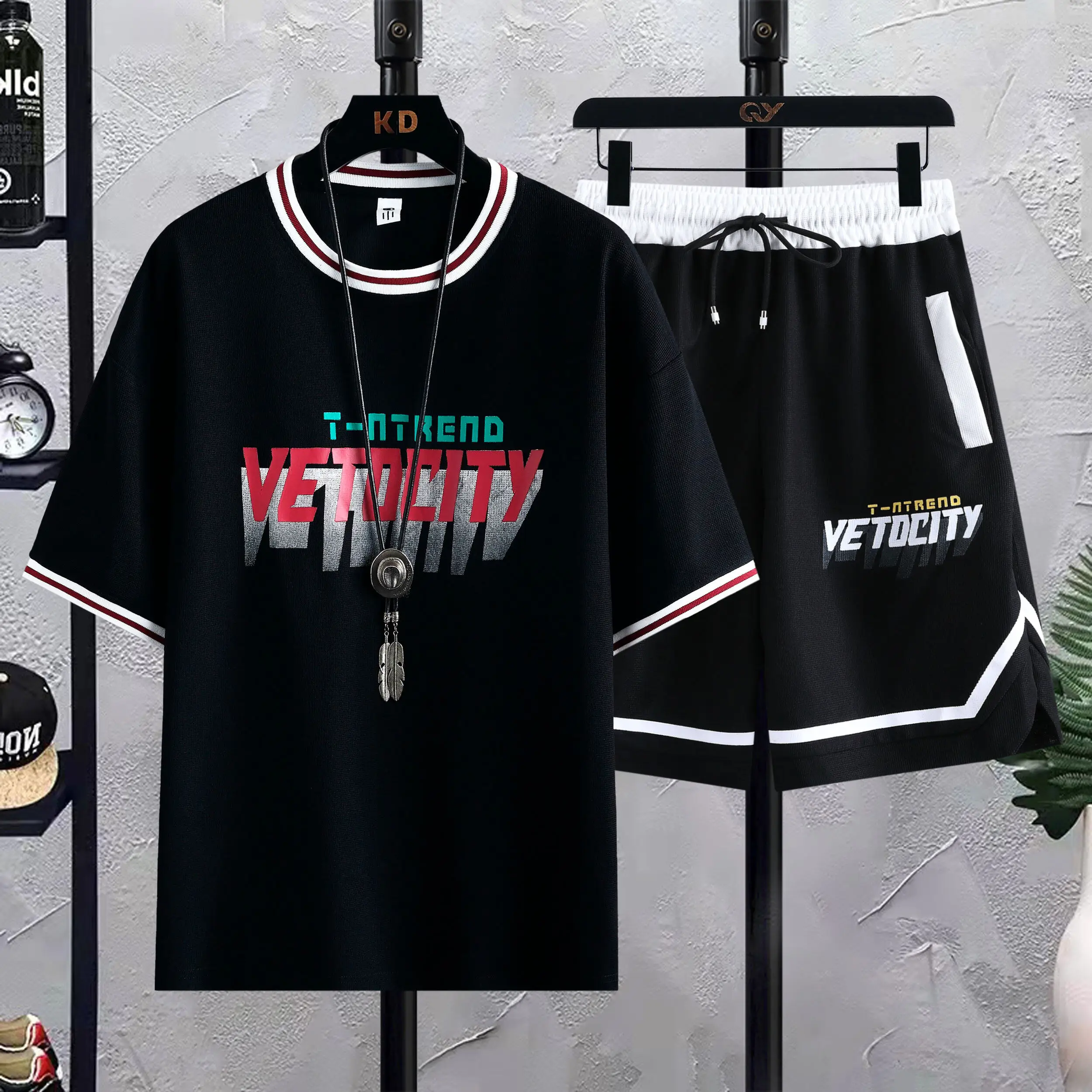 2025 Summer New Fashion Trend Printed Short Sleeve T-Shirt Set Men's Loose Sports Fitness Large Size High Quality Two-Piece Set
2025 Summer New Fashion Trend Printed Short Sleeve T-Shirt Set Men's Loose Sports Fitness Large Size High Quality Two-Piece Set