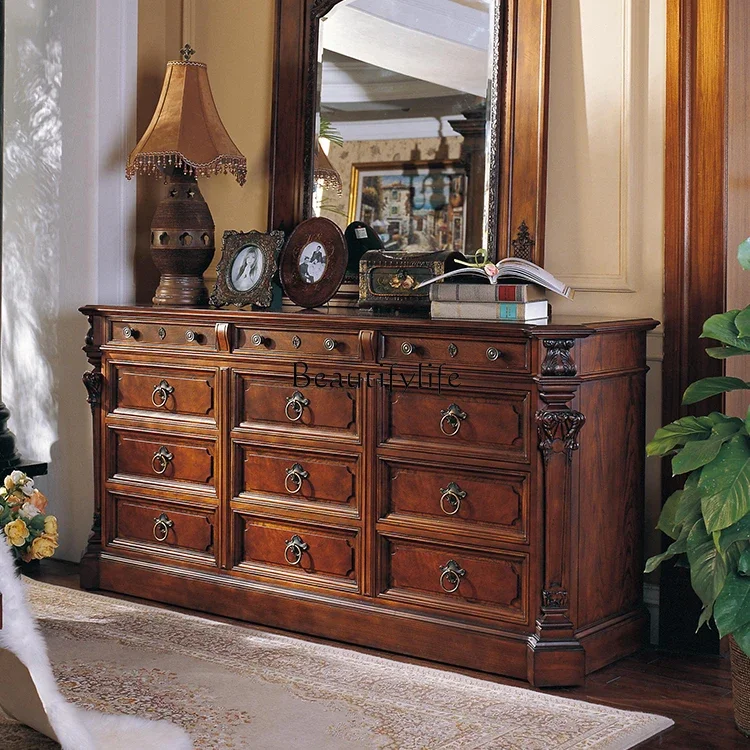 D38American carved dining side storage locker All solid wood home jewelry jewelry cabinet
D38American carved dining side storage locker All solid wood home jewelry jewelry cabinet