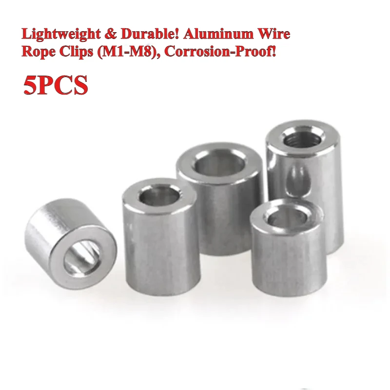 Single-hole round aluminum sleeve aluminum buckle steel wire rope clamp lock buckle clip head M1 M1.5 M2 M2.5 M3 M4 M5 M6 M8
Single-hole round aluminum sleeve aluminum buckle steel wire rope clamp lock buckle clip head M1 M1.5 M2 M2.5 M3 M4 M5 M6 M8