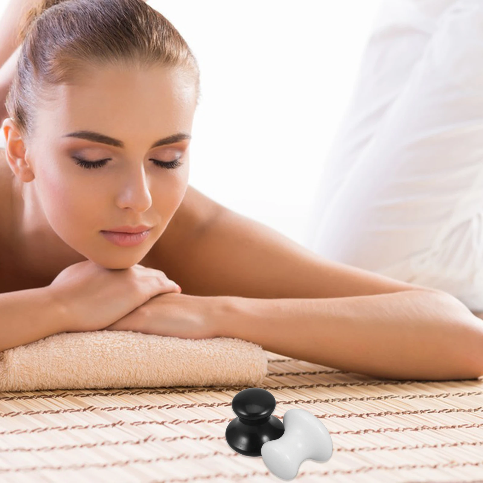 2pcs Massage Stone Mushroom Shape Promote Circulation Ease Muscle Soreness Basalt Stones Face Neck Shoulder Foot Back Massager
2pcs Massage Stone Mushroom Shape Promote Circulation Ease Muscle Soreness Basalt Stones Face Neck Shoulder Foot Back Massager