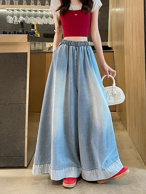 High Waist Wide Leg Denim Jeans Women's Summer Loose Fit Slimming Drapey Floor-Length Straight Leg Pants
High Waist Wide Leg Denim Jeans Women's Summer Loose Fit Slimming Drapey Floor-Length Straight Leg Pants