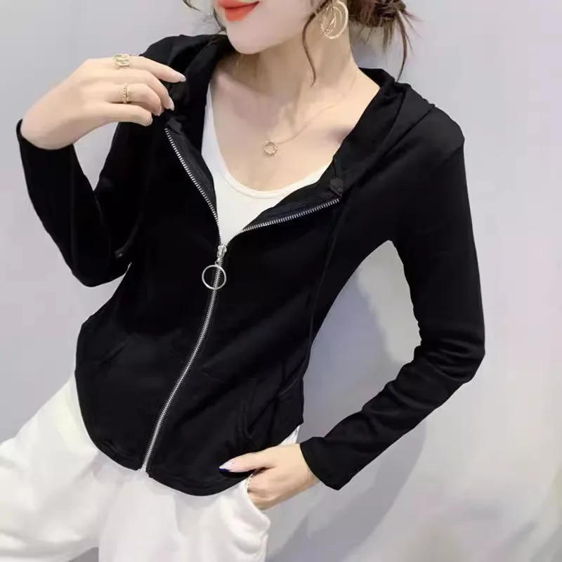 Autumn Winter Long Sleeve Slim Fit Design Sense Coat Top Trendy Hooded Sweatshirt Women Spring Autumn European Station Fashion Z
Autumn Winter Long Sleeve Slim Fit Design Sense Coat Top Trendy Hooded Sweatshirt Women Spring Autumn European Station Fashion Z