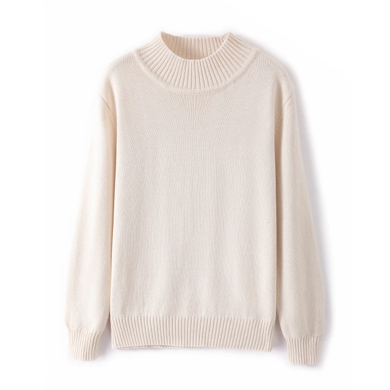 Classic Men's knitted 100% Pure Cotton Pullover Thickened Loose Sweater Half height collar Long Sleeves High-quality Basic top
Classic Men's knitted 100% Pure Cotton Pullover Thickened Loose Sweater Half height collar Long Sleeves High-quality Basic top