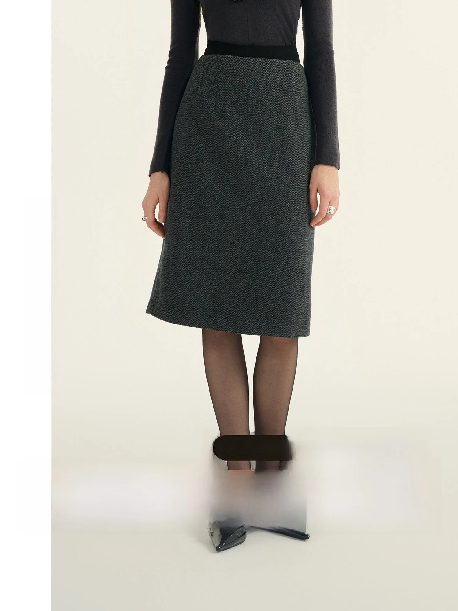 since Then Grey Woolen High Waist Straight Cut Midi Skirt Women's Fashion Autumn Commute Dress Elegant Simple Color
since Then Grey Woolen High Waist Straight Cut Midi Skirt Women's Fashion Autumn Commute Dress Elegant Simple Color
