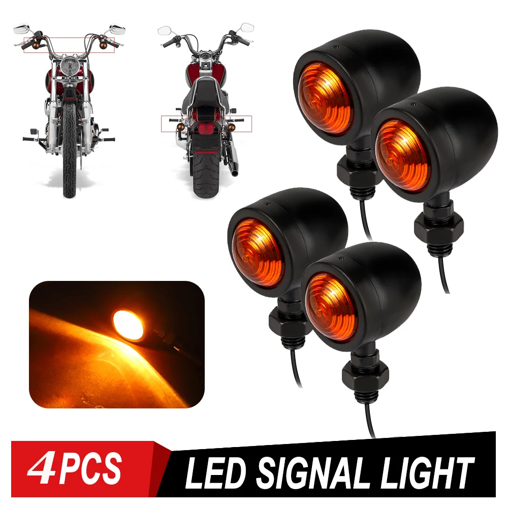 4PCS Retro Motorcycle Signal Lamp 12v LED Brake light Moto Lighting Indicators Bullet Chrome Amber Moto Front Lamp Tail Light
4PCS Retro Motorcycle Signal Lamp 12v LED Brake light Moto Lighting Indicators Bullet Chrome Amber Moto Front Lamp Tail Light