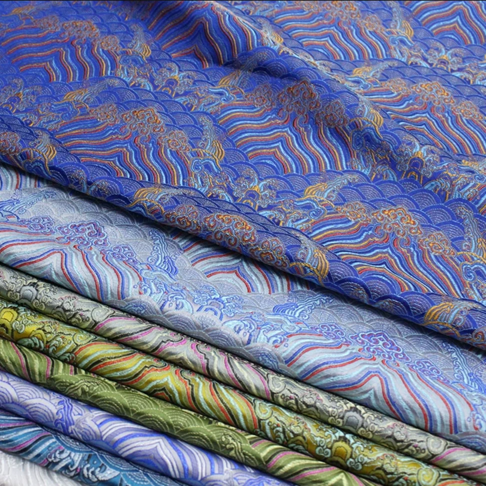 Handmade Silk Fabric Chinese Style Jacquard Weaving Brocade Sea Patterned Decorative Material for Home Crafting
Handmade Silk Fabric Chinese Style Jacquard Weaving Brocade Sea Patterned Decorative Material for Home Crafting