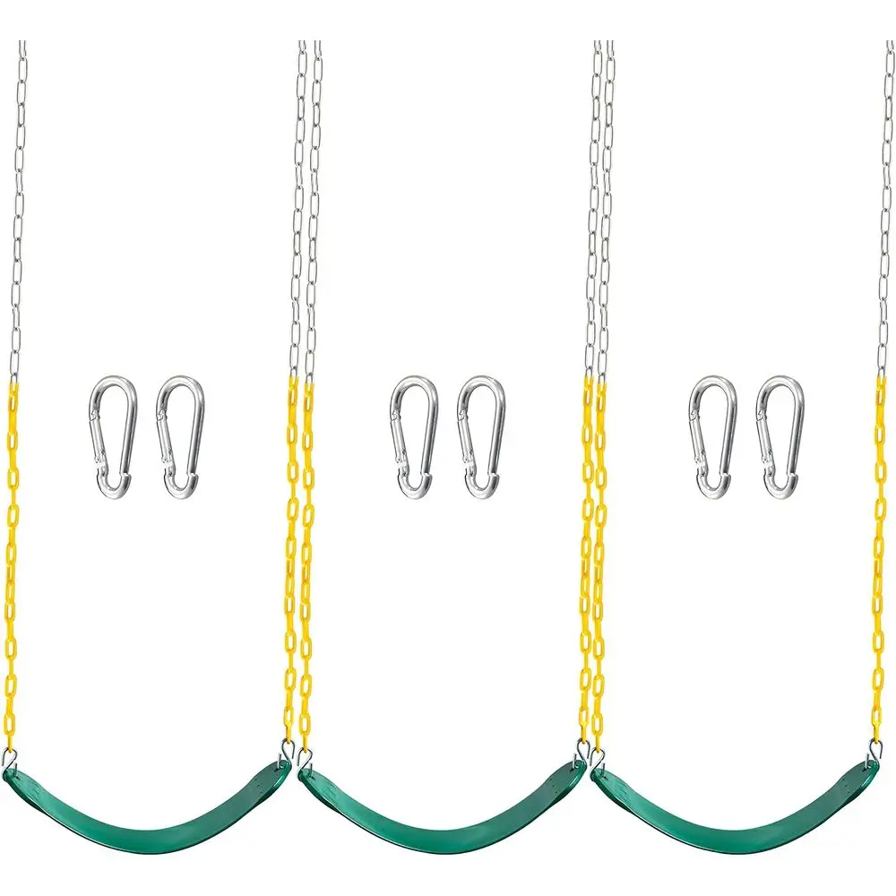 Durable 3-Pack Swing Seats with 66 Chain for Playgrounds, Backyard Swing Sets, and Outdoor Play Areas (Supports up to 300lb)
Durable 3-Pack Swing Seats with 66 Chain for Playgrounds, Backyard Swing Sets, and Outdoor Play Areas (Supports up to 300lb)