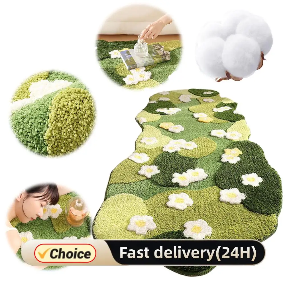 Декоративный напольный коврик для комнаты, пушистый зеленый лес, нерегулярный напольный коврик, мягкий мховый зеленый ковер, трехмерный флокированный коврик для спальни
Декоративный напольный коврик для комнаты, пушистый зеленый лес, нерегулярный напольный коврик, мягкий мховый зеленый ковер, трехмерный флокированный коврик для спальни