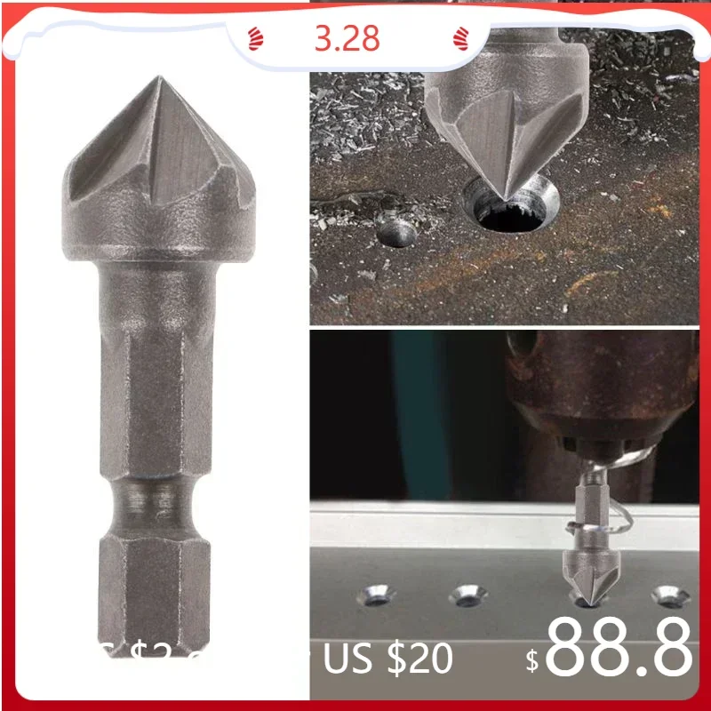 Small hexagonal handle five edge chamfering tool chamfering cutter woodworking hole opener spot facer reaming tool drill bit
Small hexagonal handle five edge chamfering tool chamfering cutter woodworking hole opener spot facer reaming tool drill bit