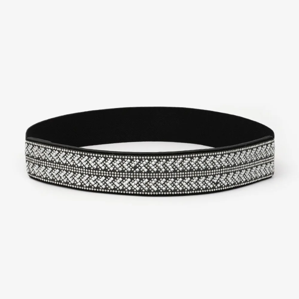 Fashion PU Material Elastic Ladies Belt Elastic Sparkling Crystal Fashion Dress Belt Wide Rhinestone Inlaid Belt Dress
Fashion PU Material Elastic Ladies Belt Elastic Sparkling Crystal Fashion Dress Belt Wide Rhinestone Inlaid Belt Dress