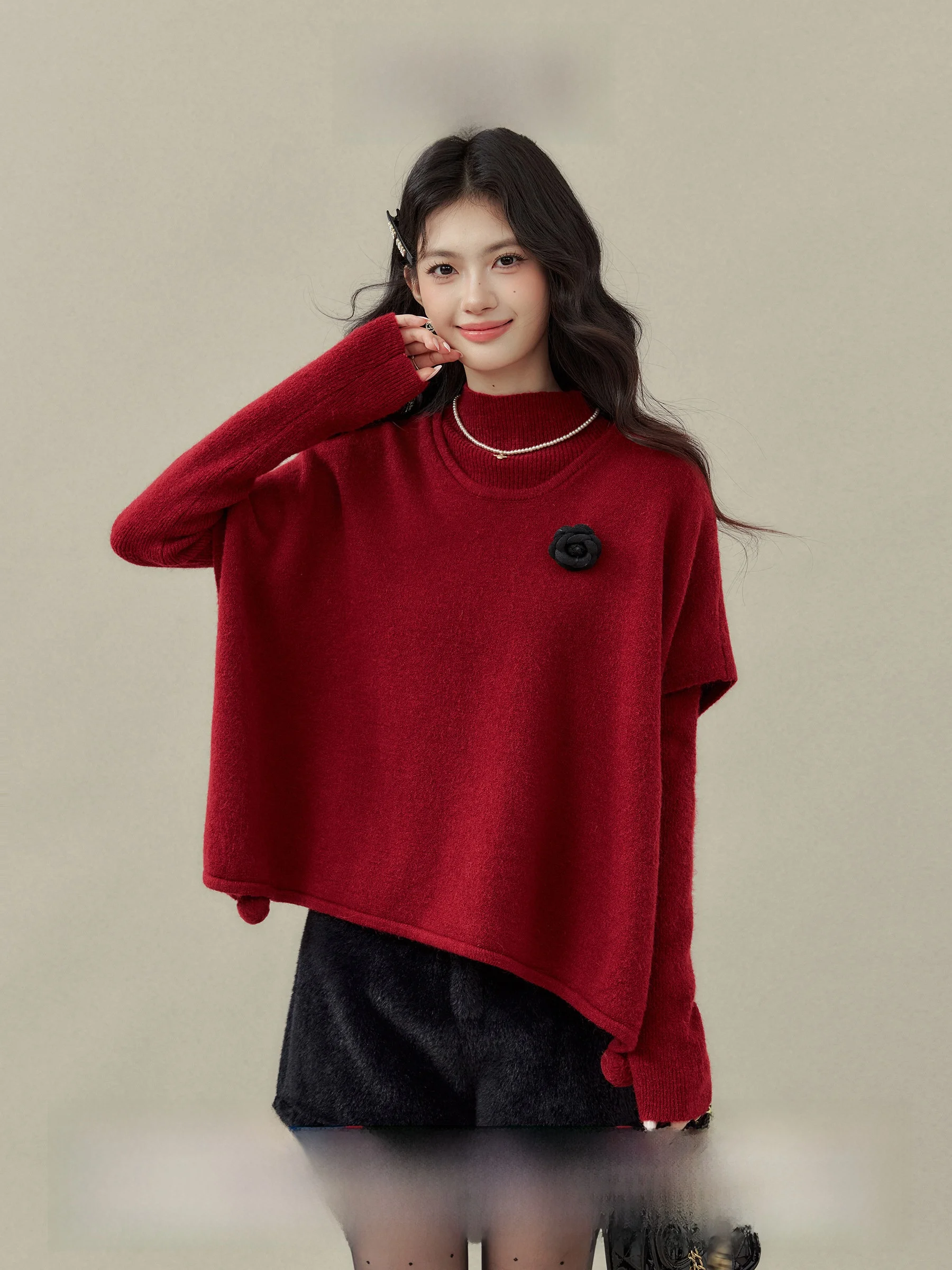 Ouyang Xi Tea Flower Opening Red f High Collar Cowl Ne Sweater Women's Base Layer Two-Piece Set Casual Loose Fit Long Sl...
Ouyang Xi Tea Flower Opening Red f High Collar Cowl Ne Sweater Women's Base Layer Two-Piece Set Casual Loose Fit Long Sl...