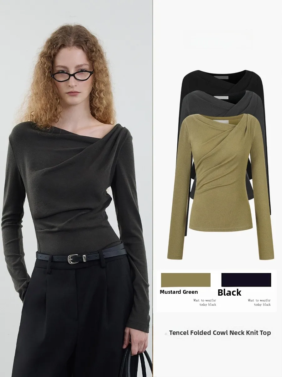 Women's Long Sleeve Knitted Top Slim Fit Waist Design Summer New Style Folded Hem Base Shirt Elegant Style Polyester Fiber
Women's Long Sleeve Knitted Top Slim Fit Waist Design Summer New Style Folded Hem Base Shirt Elegant Style Polyester Fiber