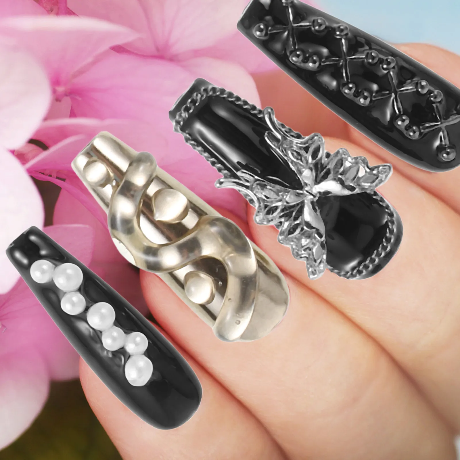 10Pcs Press on Nails Black Cross Butterfly False Nails Full Cover Handmade Gothic Nail Art Halloween Party Manicure
10Pcs Press on Nails Black Cross Butterfly False Nails Full Cover Handmade Gothic Nail Art Halloween Party Manicure