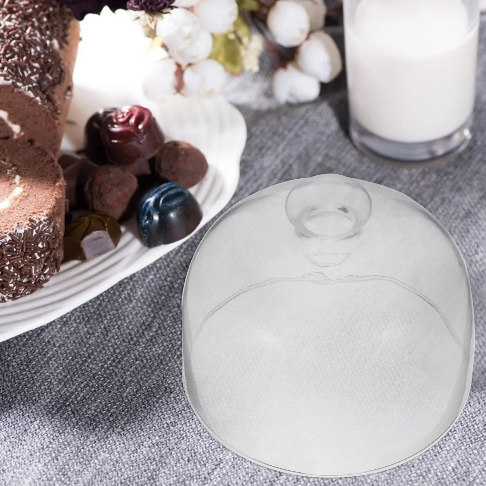1Pcs Sturdy Scratch-Resistant Transparent Glass Food Cover for Cake Dessert Fried Dish Snacks Protection Portable Grip Handle
1Pcs Sturdy Scratch-Resistant Transparent Glass Food Cover for Cake Dessert Fried Dish Snacks Protection Portable Grip Handle